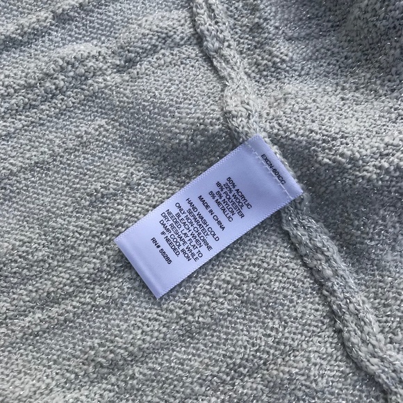 Express metallic silver flyaway knit cardigan S - Picture 4 of 8